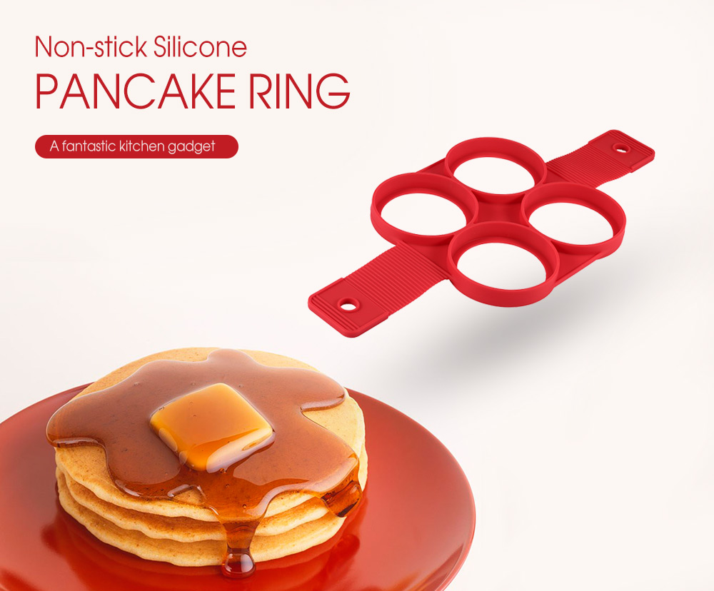 Non-stick Silicone Pancake Ring Fried Egg Mold Kitchen Tool