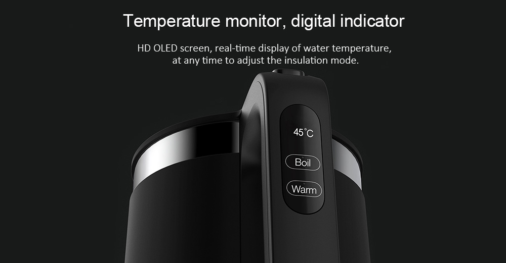 VIOMI V-SK152B Intelligent Thermostat Anti-scalding Household 304 Stainless Steel Electric Kettle