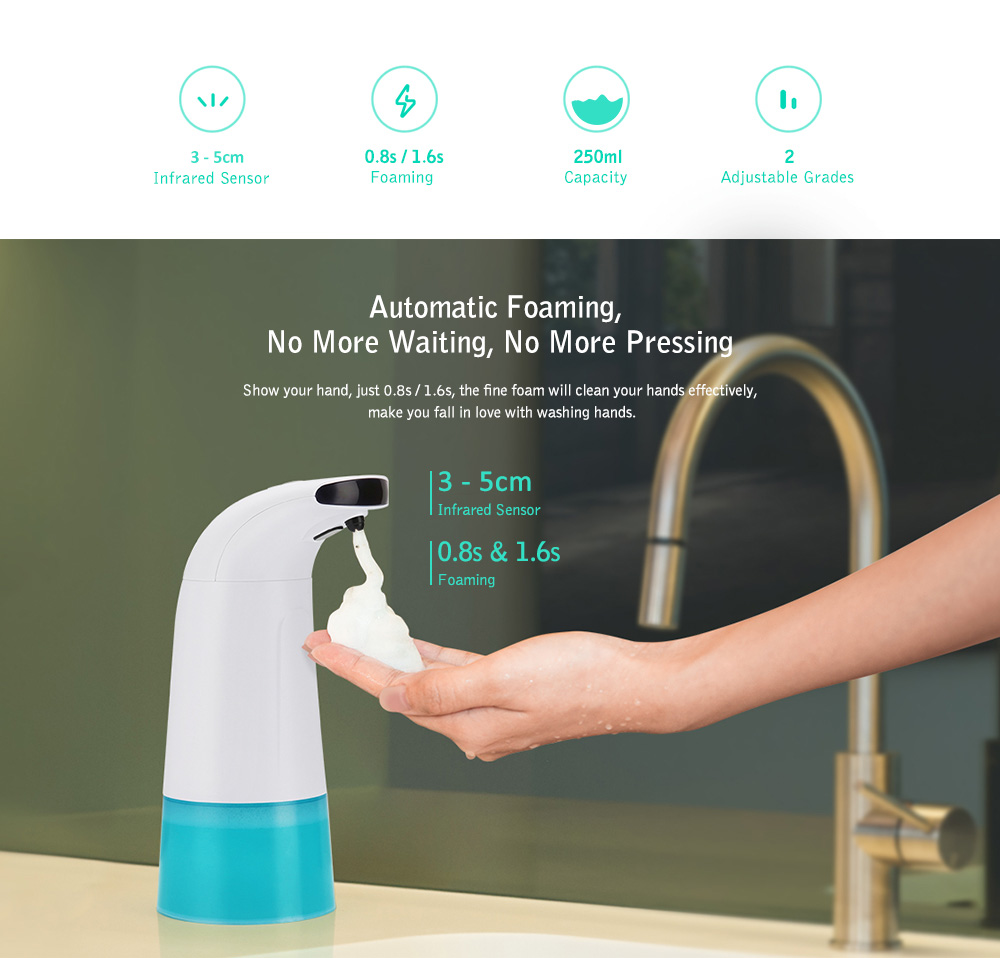 AD - 1806 Intelligent Liquid Soap Dispenser Automatic Contactless Induction Foam Infrared Sensor Hand Washing Device