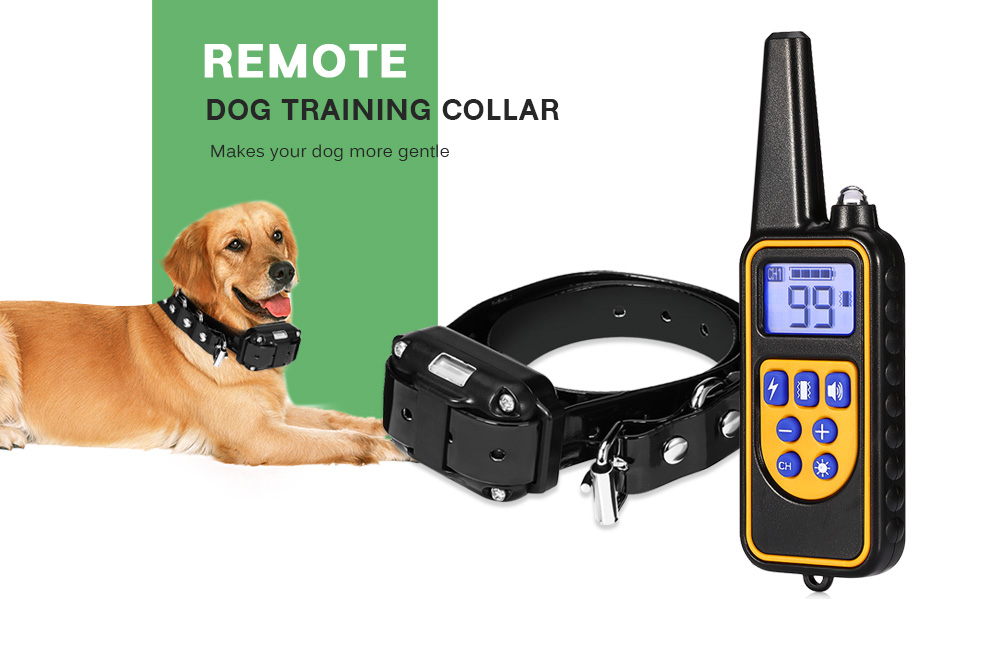 Dog Shock Collar Remote Control Waterproof Electric 875 Yard Large Pet Training